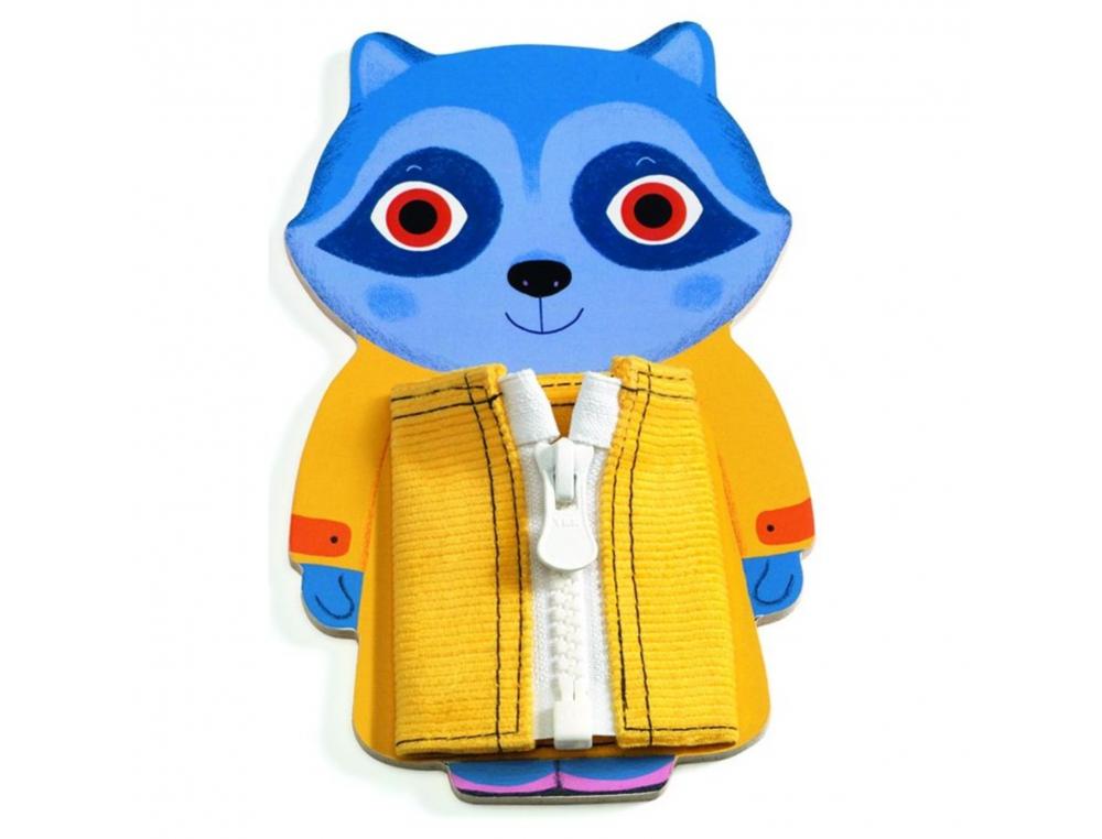 PEDAGOGIE MONTESSORI DJECO ZIPTOU FAVORISE LA            CONCENTRATION 3 ANIMAUX EN    BOIS 1 A 3 JOUEURS