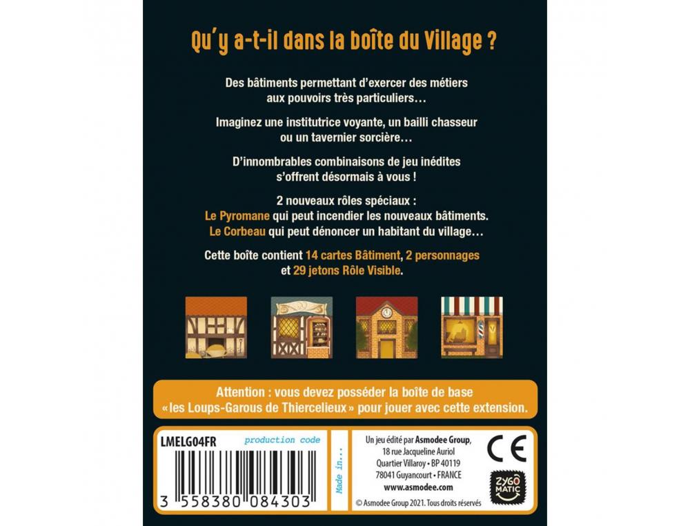 JEU DE RLES LES LOUPS GAROUS LE VILLAGE EXTENSION 1