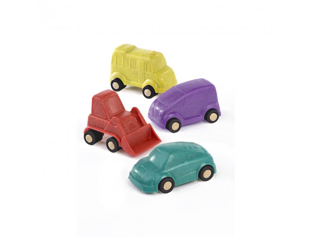 4 VEHICULES 9CM ECO FRIENDLY MINILAND