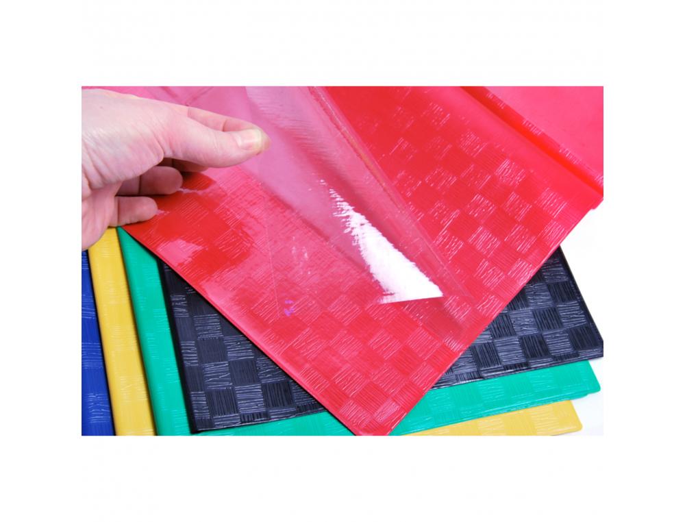 PROTEGE-CAHIER CLAIREFONTAINE 17X22CM PLASTIQUE 22/100E 2 RABATS COLORIS BLEU
