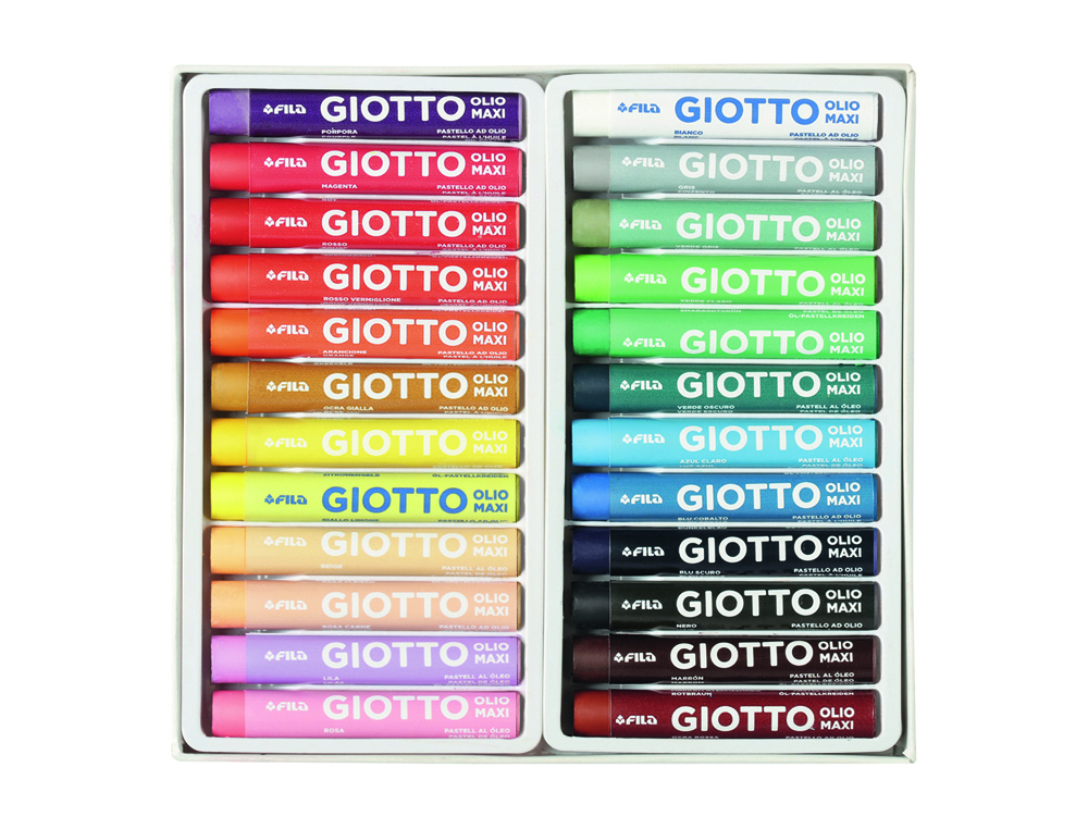 ETUI PASTELS A L HUILE OLIO GIOTTO FORME RONDE 67MM 24    UNITES COLORIS ASSORTIS