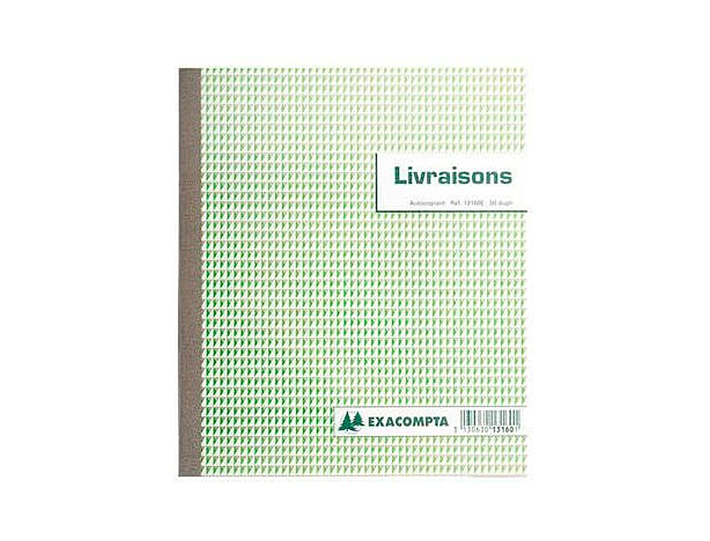 MANIFOLD AUTOCOPIANT EXACOMPTA LIVRAISONS 180X210MM FOLIOTAGE 50 DUPLIS