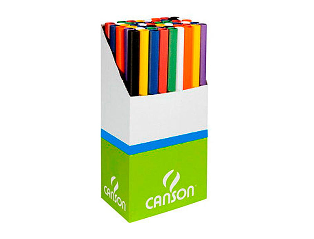 PAPIER KRAFT CANSON 65G/M2 9 COLORIS ASSORTIS ROULEAU 0.68X3M