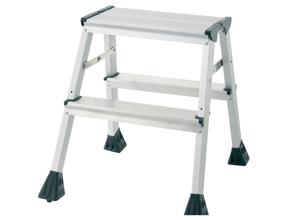 ESCABEAU Q-CONNECT PLIABLE POLYPROPYLÈNE HAUTEUR 45CM ANTHRACITE