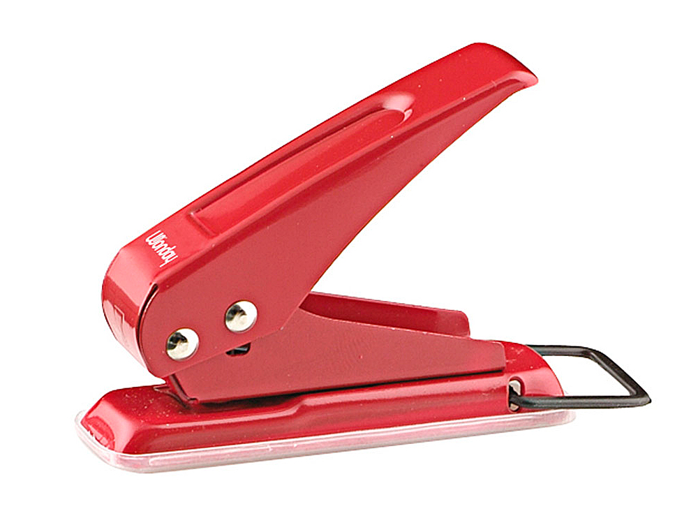 PERFORETTE WONDAY 1 TROU CAPACITÉ PERFORATION 20F COLORIS ROUGE OU BLEU 93X25X70MM