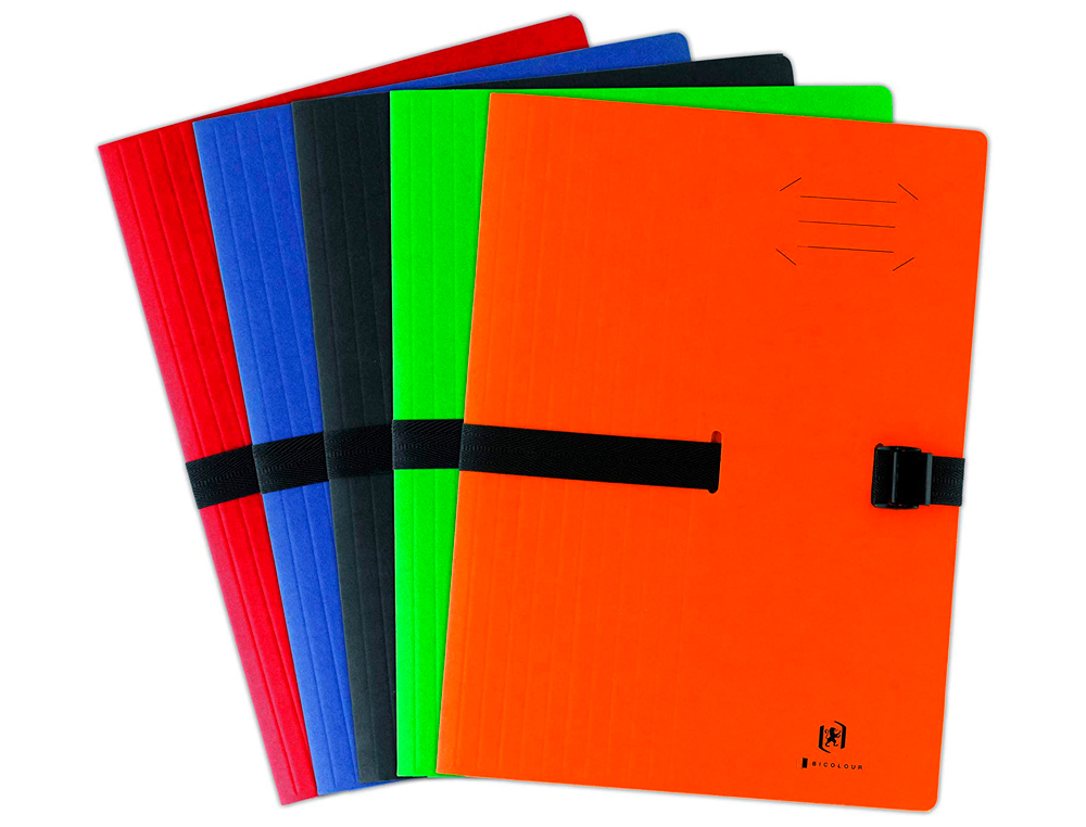 CHEMISE OXFORD CLIP'N GO CARTE DOCUMENTS A4 EXTENSIBLE 130MM FERMETURE CLIP COLORIS ASSORTIS