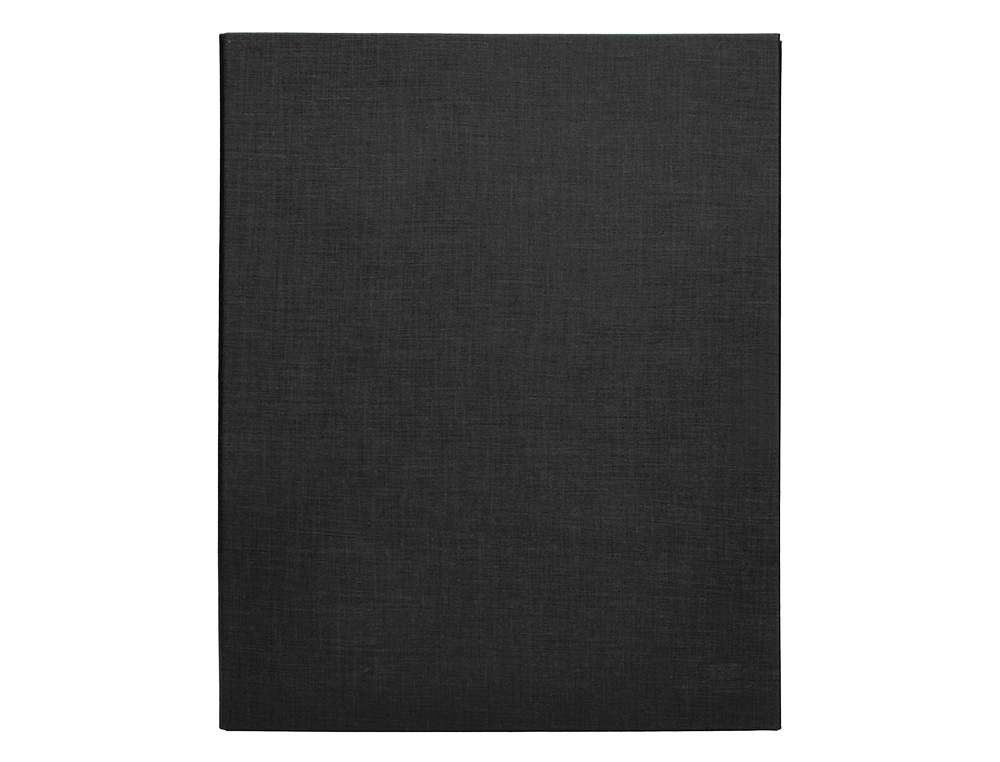 CLASSEUR LIDERPAPEL 4 ANNEAUX RONDS 25MM A4+ CARTON REMBORD PAPER COAT COLORIS NOIR
