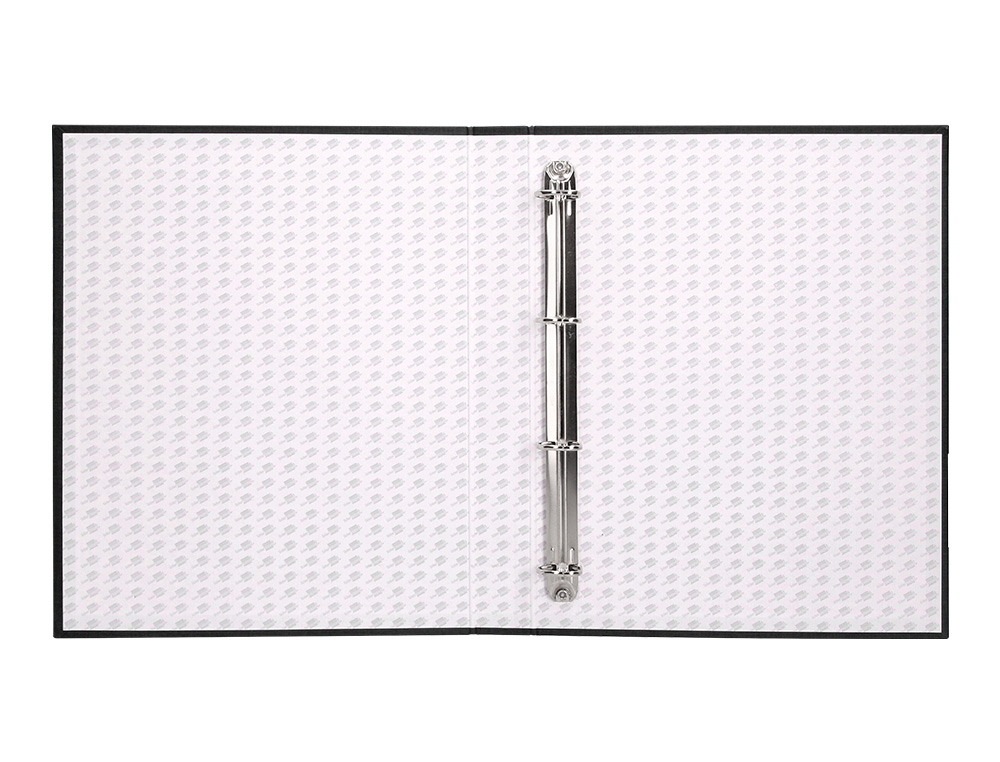 CLASSEUR LIDERPAPEL 4 ANNEAUX RONDS 25MM A4+ CARTON REMBORD PAPER COAT COLORIS NOIR