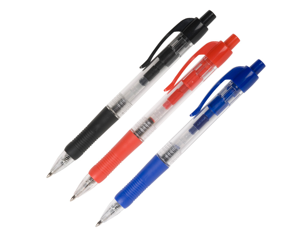 STYLO-BILLE Q-CONNECT RTRACTABLE CRITURE MOYENNE 0.7MM ENCRE CLASSIQUE CLIP GRIP PRHENSION COULEUR ENCRE NOIRE