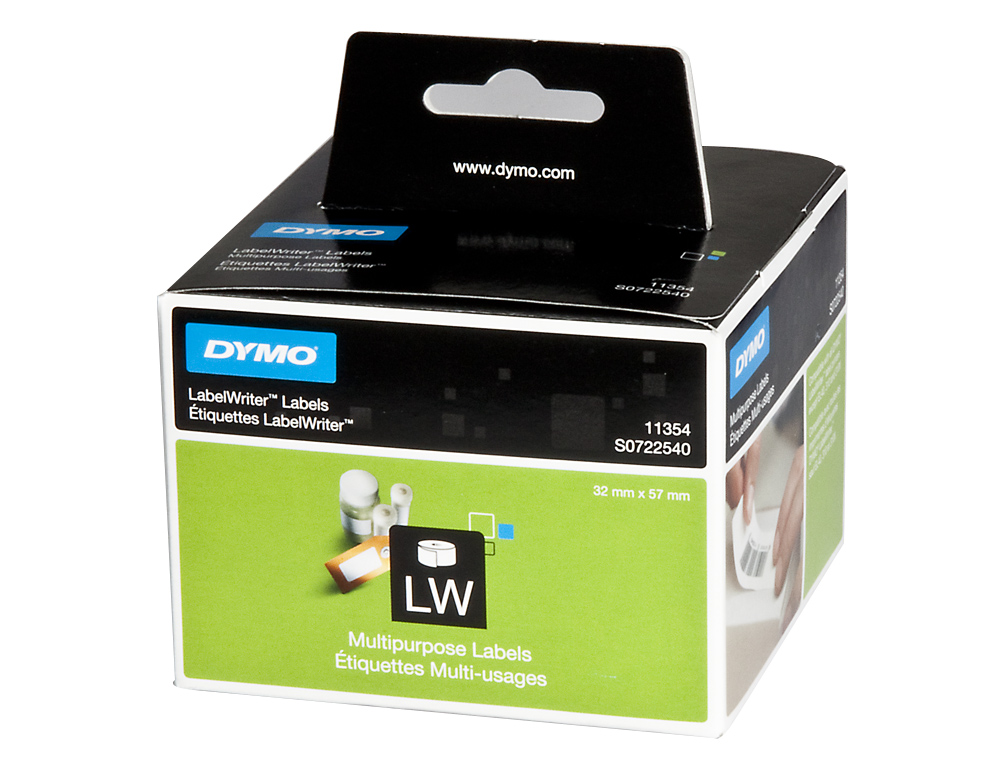 ROULEAU TIQUETTES DYMO LABEL WRITER 57X32MM 1000 TIQUETTES SUPPORT PAPIER