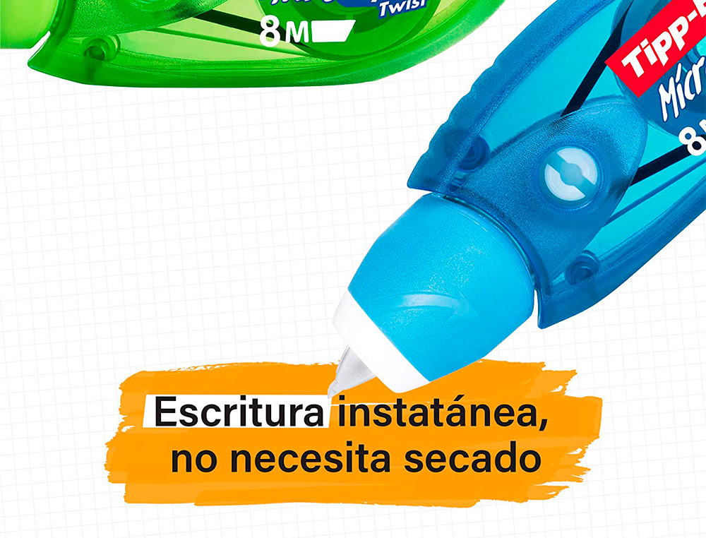 CORRECTEUR TIPP-EX MICRO TAPE TWIST DVIDOIR MINI RUBAN POLYESTER 5MMX8M CAPUCHON FORME ERGONOMIQUE