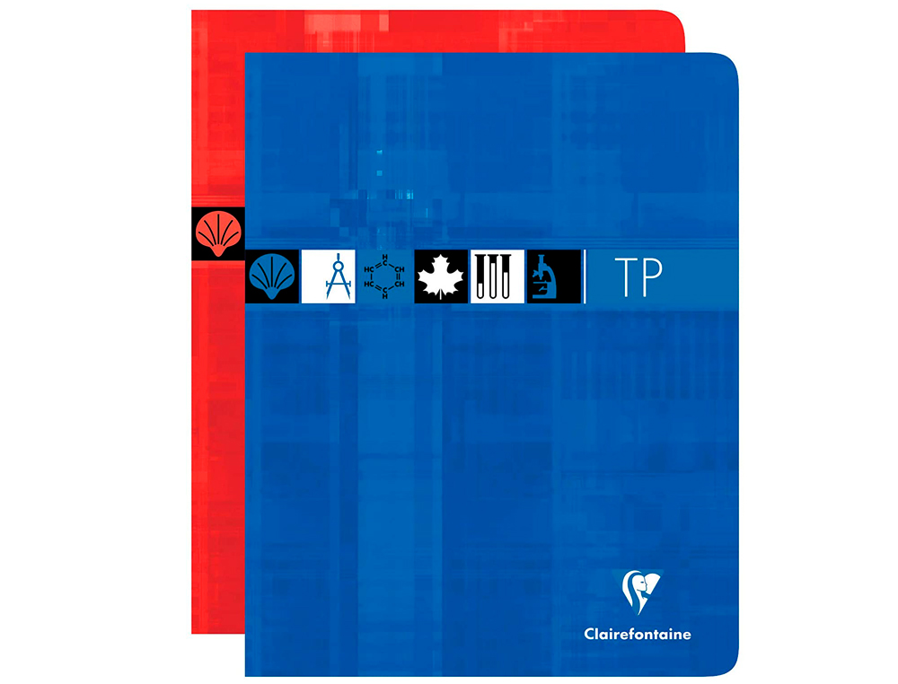 CAHIER PIQU CLAIREFONTAINE TRAVAUX PRATIQUES PAPIER VLIN VELOUT A5+ 17X22CM 80 PAGES 40 SYS/40 UNIES 90G