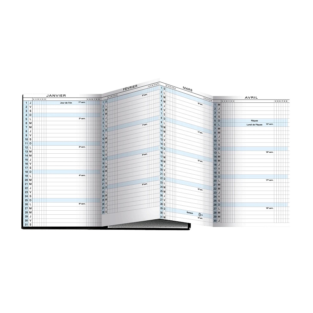 AGENDA EXACOMPTA PLANNING EXAPLAN 16 WINNER PLIAGE EN ACCORDÉON 90X160MM COLORIS ASSORTIS