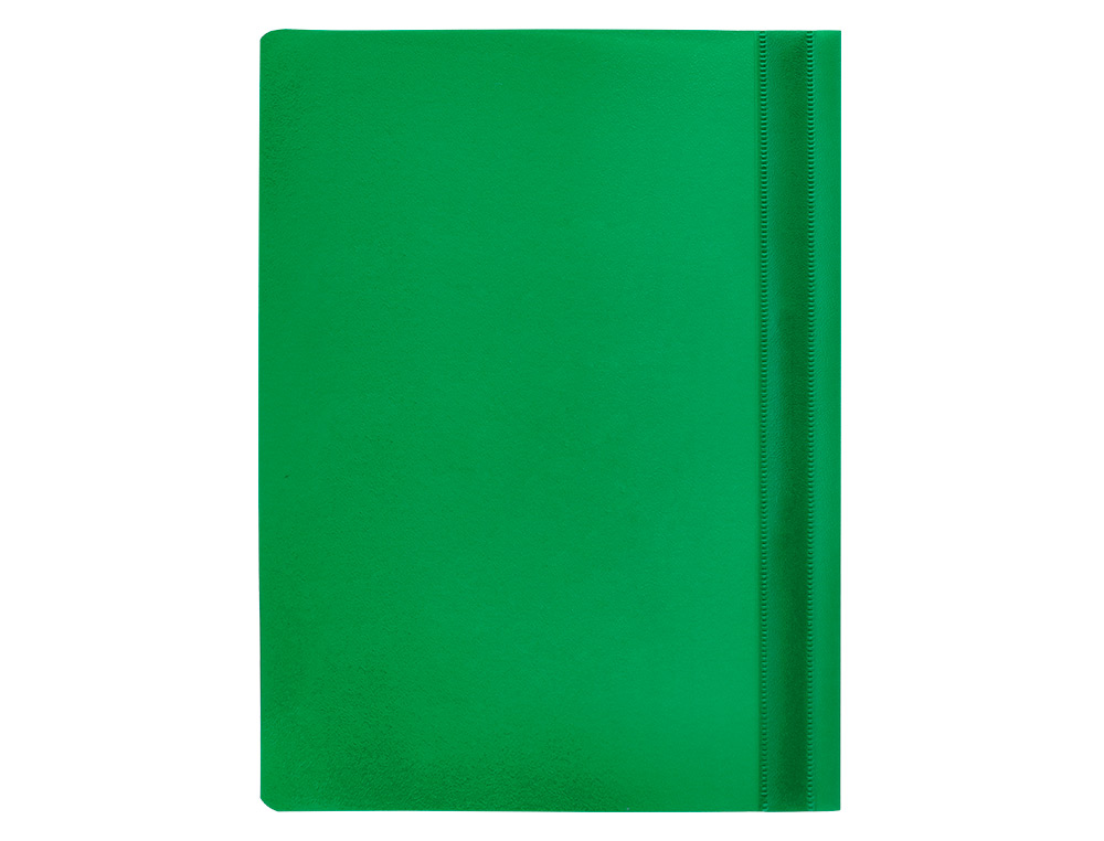 CHEMISE PRSENTATION Q-CONNECT  LAMELLES POLYPROPYLNE 18/100E DOCUMENT PERFOR A4 30F PORTE-TIQUETTE COLORIS VERT
