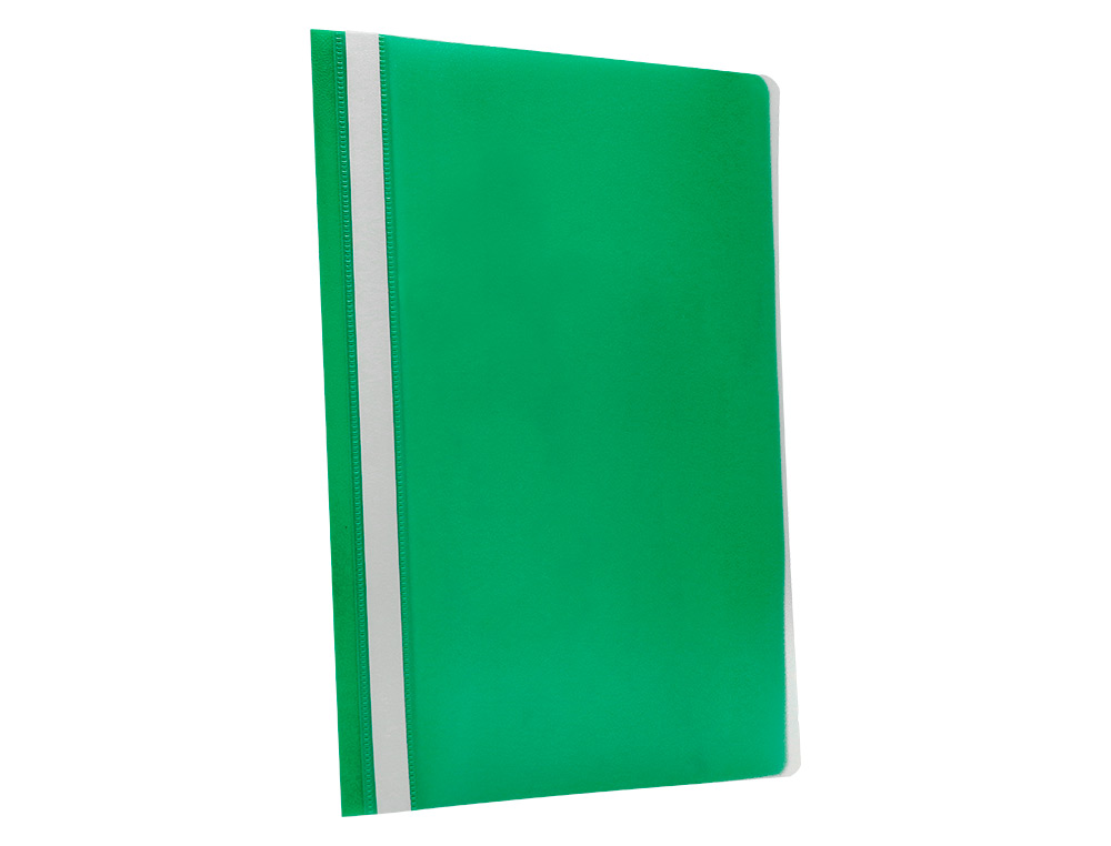 CHEMISE PRSENTATION Q-CONNECT  LAMELLES POLYPROPYLNE 18/100E DOCUMENT PERFOR A4 30F PORTE-TIQUETTE COLORIS VERT