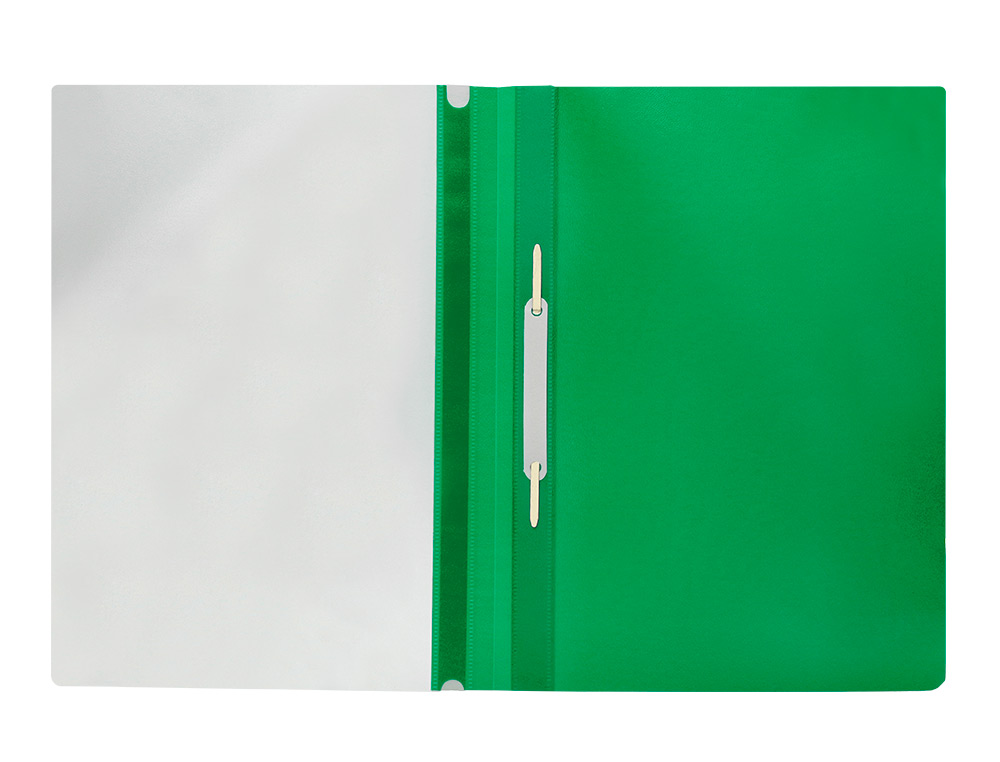 CHEMISE PRSENTATION Q-CONNECT  LAMELLES POLYPROPYLNE 18/100E DOCUMENT PERFOR A4 30F PORTE-TIQUETTE COLORIS VERT