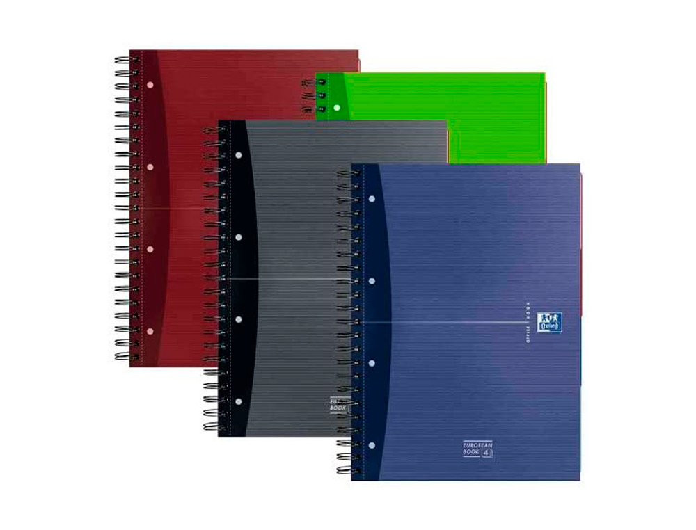 CAHIER TRIEUR OXFORD EUROPEAN BOOK OPTIK PAPER COUVERTURE REMBORDE A4+ 24X32CM 240 PAGES PERFORES 90G SYS 4 TROUS