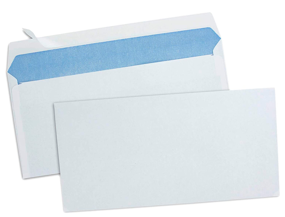 ENVELOPPE GPV DL 110X220MM 90G ADHSIVE FERMETURE RAPIDE SCURISE DFINITIVE BLANCHE BOTE 500 UNITS