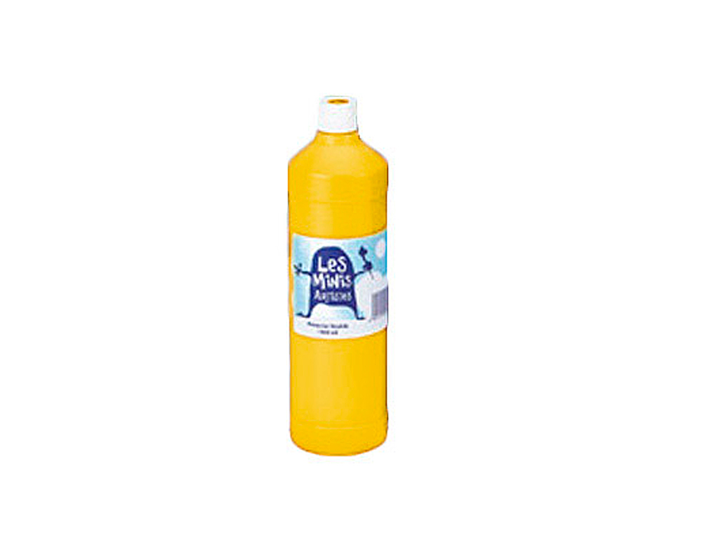 GOUACHE MINI ARTISTES CONOMIQUE ULTRA-LAVABLE PRTE  L'EMPLOI PAISSE ONCTUEUSE COLORIS JAUNE FLACON 1000ML