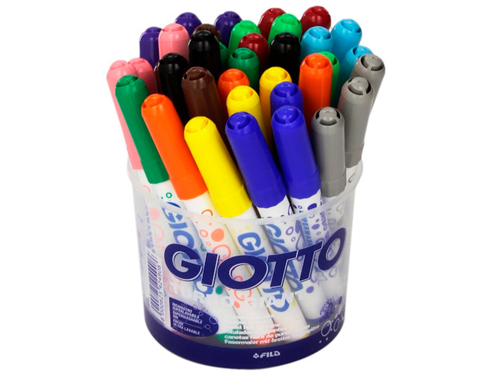 FEUTRE COLORIAGE GIOTTO TURBO GIANT CAPUCHON VENTIL POINTE OGIVE 7.5MM SUPER RSISTANTE POT 32 UNITS