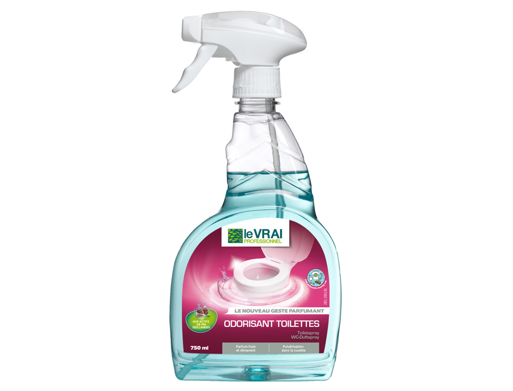 ODORISANT TOILETTES LE VRAI TRIPLE ACTION ODORISE BRILLE MAINTIENT SPRAY 750ML