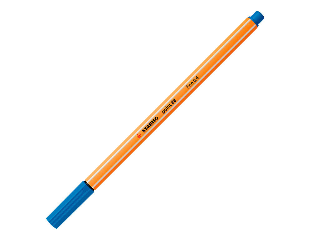 STYLO-FEUTRE STABILO POINT 88 ÉCRITURE FINE 0.4MM 1000M POINTE GAINÉE MÉTAL POCHETTE 10 COLORIS ASSORTIS
