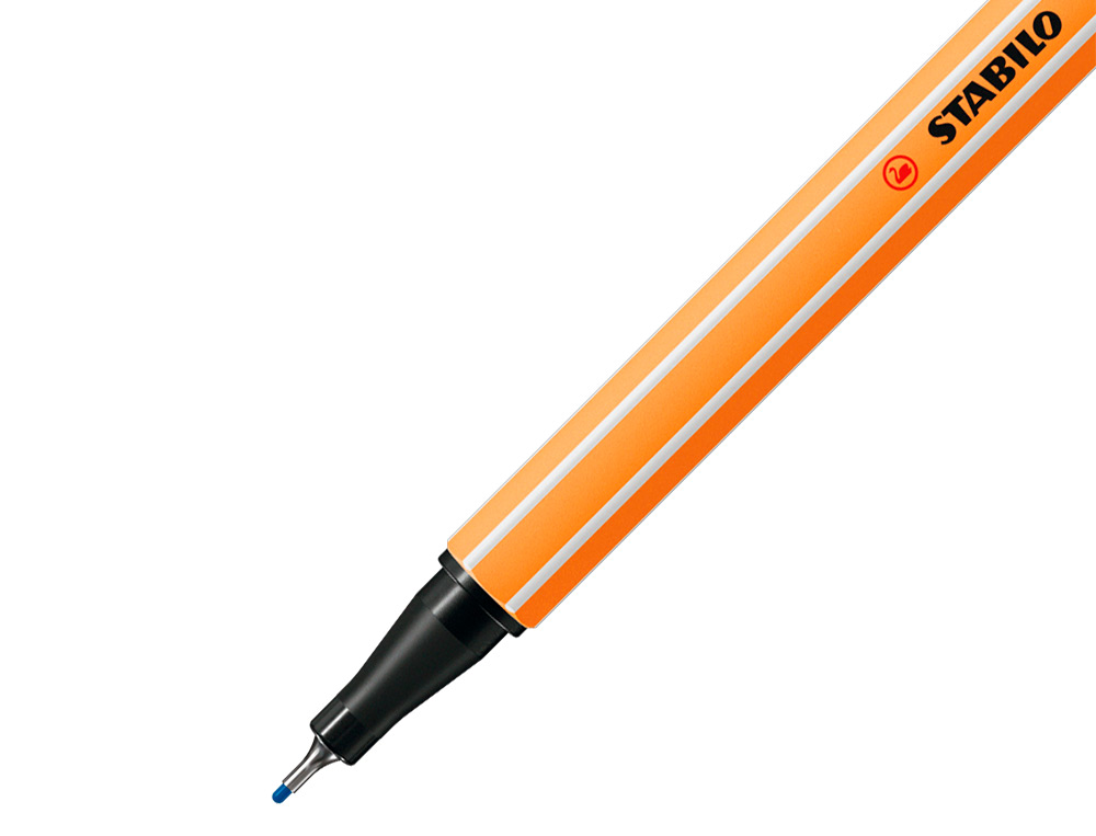 STYLO-FEUTRE STABILO POINT 88 ÉCRITURE FINE 0.4MM 1000M POINTE GAINÉE MÉTAL POCHETTE 10 COLORIS ASSORTIS