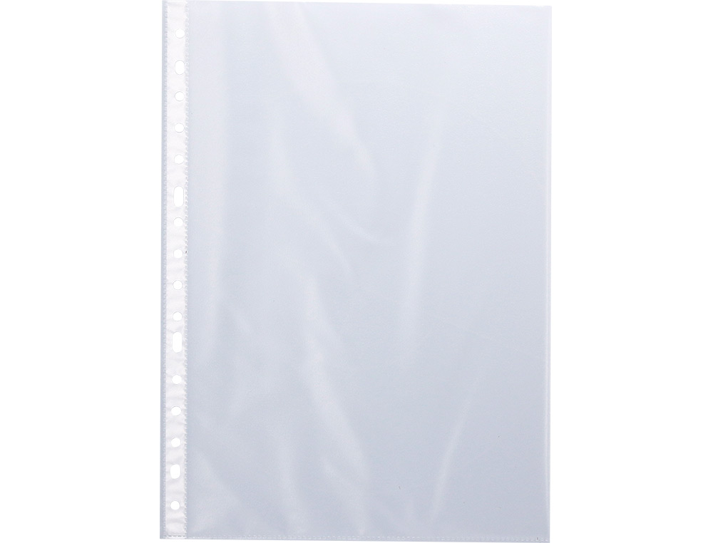 POCHETTE Q-CONNECT POLYPROPYLNE LISSE 10/100E ECO PERFORE ANTISTATIQUE A4 210X297MM SACHET 100 UNITS