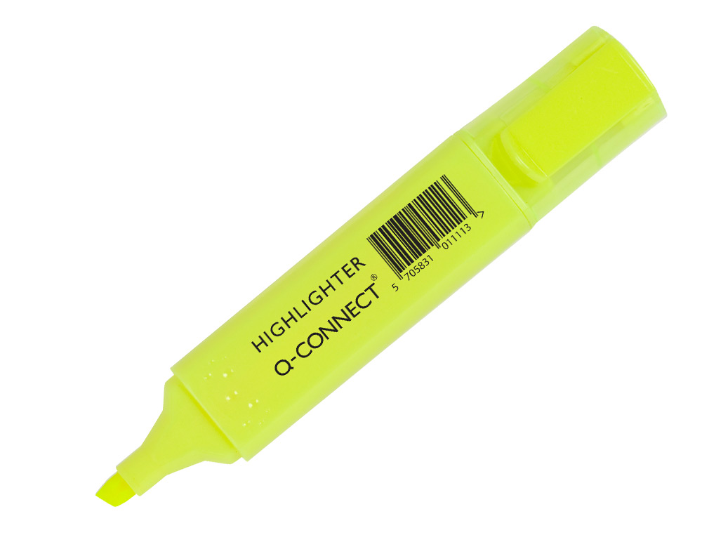 SURLIGNEUR Q-CONNECT TRAC 2/5 MM POINTE BISEAUTE COULEURS CLATANTES POCHETTE 6 UNITS ASSORTIES