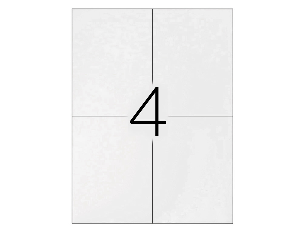 TIQUETTE ADHSIVE Q-CONNECT 105X148.5MM COINS DROITS IMPRIMANTE JET D'ENCRE LASER COPIEUR BOTE 100 FEUILLES 400 UNITS