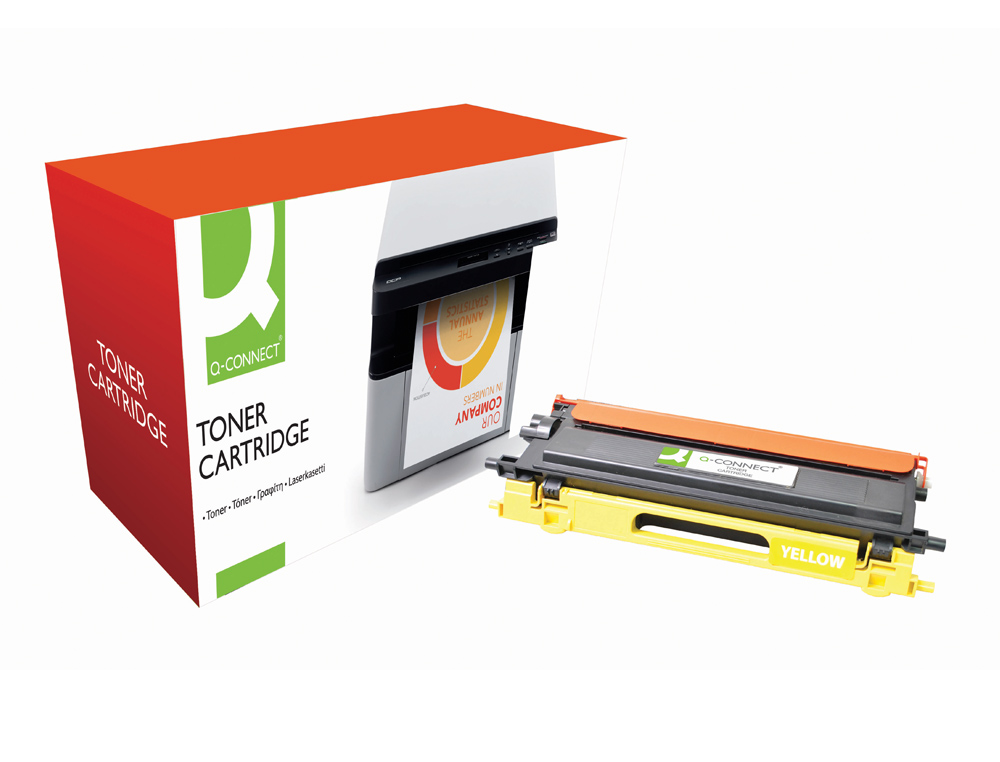 TONER LASER Q-CONNECT COMPATIBLE IMPRIMANTES BROTHER TN135Y COULEUR JAUNE HAUTE CAPACITÉ 4000P