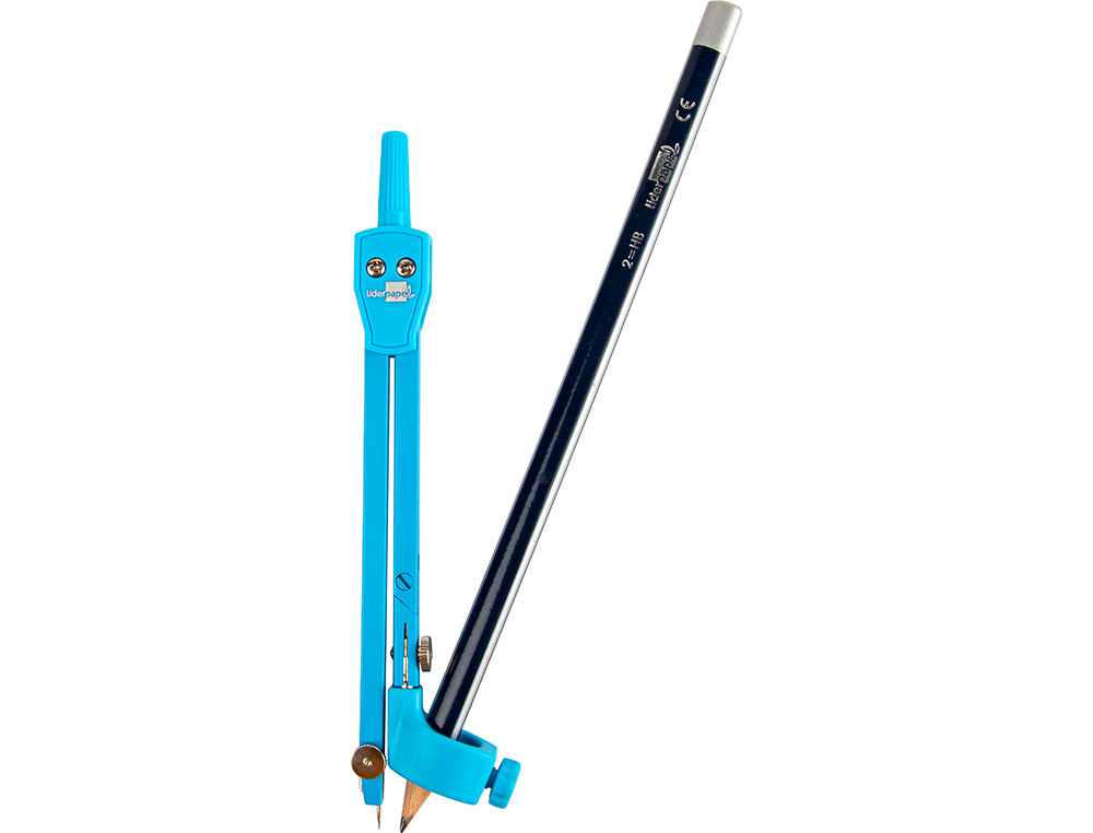 COMPAS LIDERPAPEL ARTICULÉ ADAPTATEUR UNIVERSEL CIRCONFÉRENCE 38CM LONGUEUR 14CM MINE 2MM ÉTUI COLORIS ASSORTIS