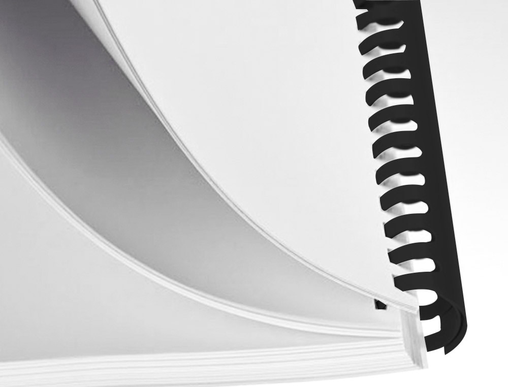 ANNEAU PLASTIQUE À RELIER Q-CONNECT CAPACITÉ 150F 18MM DIAMÈTRE COLORIS NOIR BOÎTE 50 UNITÉS