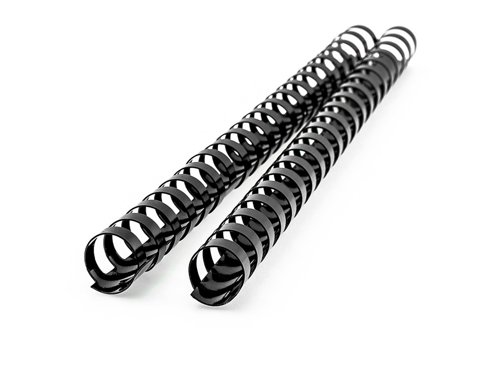 ANNEAU PLASTIQUE À RELIER Q-CONNECT CAPACITÉ 150F 18MM DIAMÈTRE COLORIS NOIR BOÎTE 50 UNITÉS