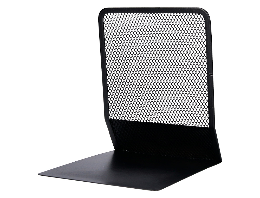 SERRE-LIVRES Q-CONNECT MAILLE MTALLIQUE EXCELLENT MAINTIENT DOCUMENTS JEU DE 2 SUPPORTS 135X152X165MM COLORIS NOIR