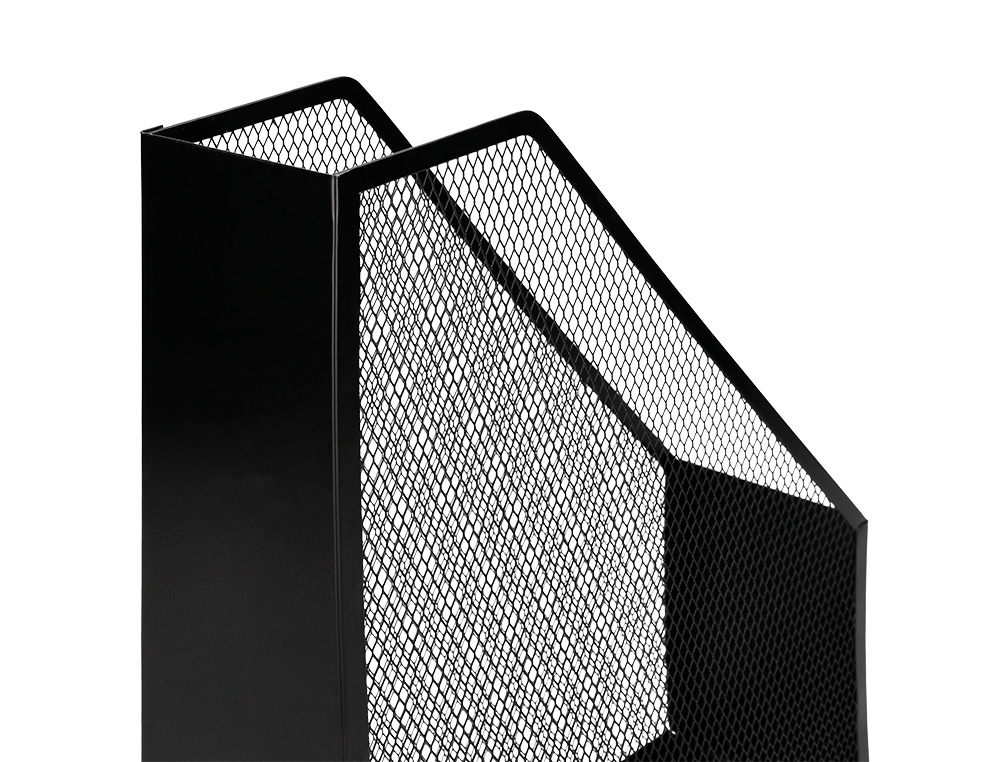 PORTE-REVUES Q-CONNECT MTAL MESH MAILLE MTALLIQUE 250X79X289MM COLORIS NOIR