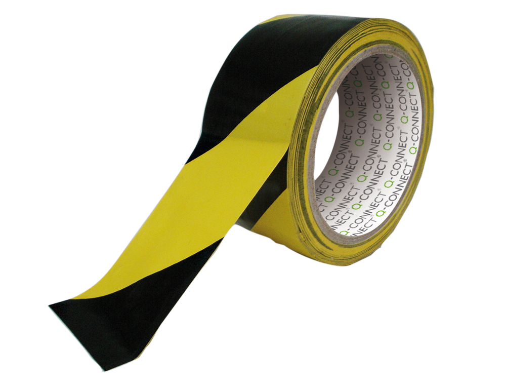 RUBAN ADHSIF Q-CONNECT SCURIS RUBAN SIGNALISATION RSISTANT 48MMX20M COLORIS NOIR/JAUNE