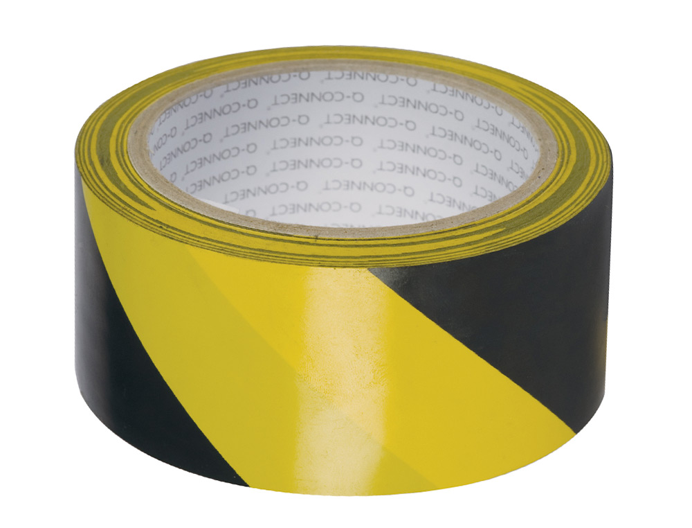 RUBAN ADHSIF Q-CONNECT SCURIS RUBAN SIGNALISATION RSISTANT 48MMX20M COLORIS NOIR/JAUNE
