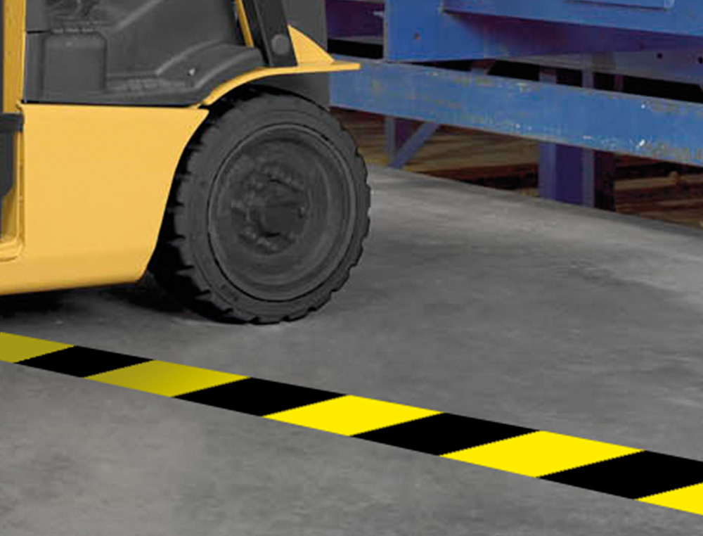 RUBAN ADHSIF Q-CONNECT SCURIS RUBAN SIGNALISATION RSISTANT 48MMX20M COLORIS NOIR/JAUNE
