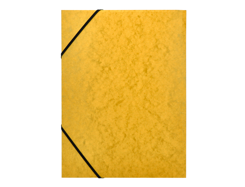 CHEMISE Q-CONNECT CARTE LUSTRE 375G POUR DOCUMENTS A4 320X243MM 3 RABATS COLORIS JAUNE