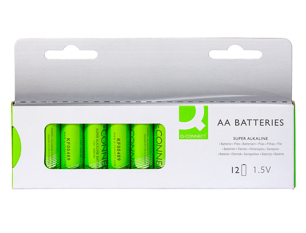 PILE Q-CONNECT CONOMIQUE CAPACIT 1.5V I.C.E LR06 TAILLE AA BLISTER 12 UNITS