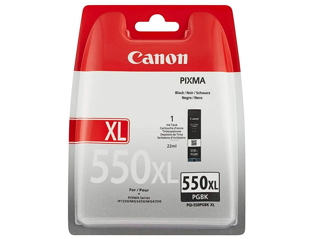 CARTOUCHE CANON JET D'ENCRE 6431 B001-PGI550XLPGBK COULEUR NOIR HAUTE CAPACIT