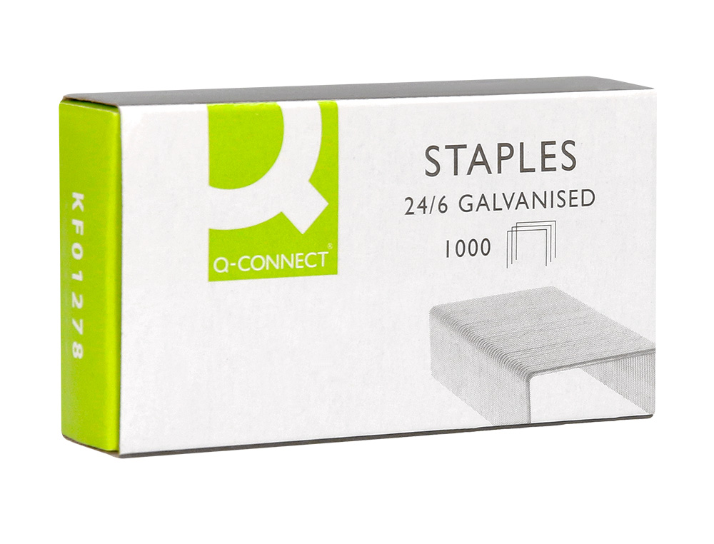 AGRAFE Q-CONNECT MODLE 24/6 GALVANISE BOTE 1000 UNITS