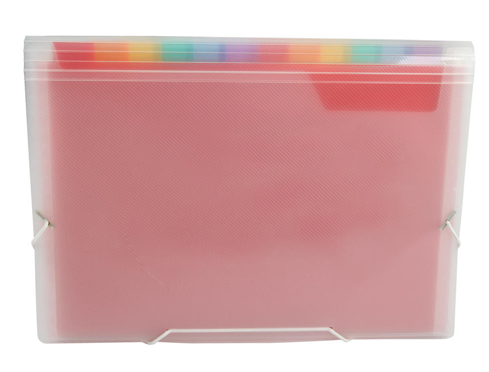 TRIEUR LIDERPAPEL SRIE SPECTRAFILE PP 700 MICRONS A5 148X210MM 13 COMPARTIMENTS COULEUR COLORIS FROSTY TRANSPARENT
