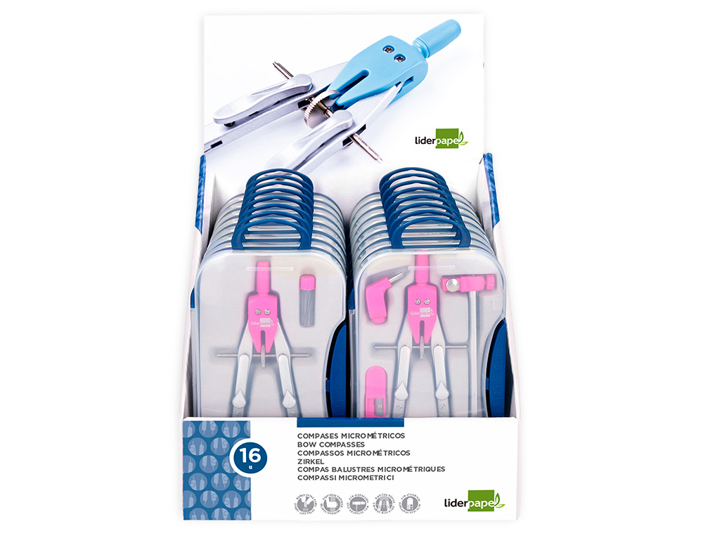 COMPAS LIDERPAPEL SCOLAIRE ADAPTATEUR PRÉSENTOIR 16U