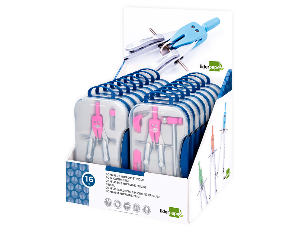 COMPAS LIDERPAPEL SCOLAIRE ADAPTATEUR PRÉSENTOIR 16U