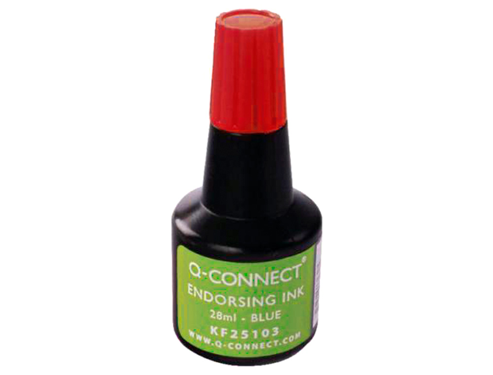 ENCRE  TAMPONS Q-CONNECT POUR FEUTRE OU MOUSSE COLORIS ROUGE FLACON 28ML