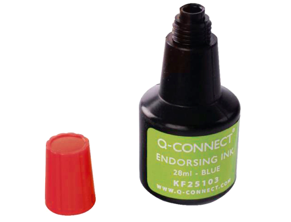 ENCRE  TAMPONS Q-CONNECT POUR FEUTRE OU MOUSSE COLORIS ROUGE FLACON 28ML