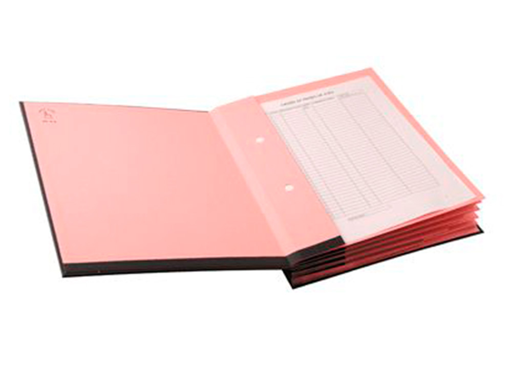 PARAPHEUR EXTENDOS CLIP'S JR 16 COMPARTIMENTS COUVERTURE PLASTIFIÉE REMBORDÉE INTÉRIEUR BUVARD ROSE 270X330MM NOIR
