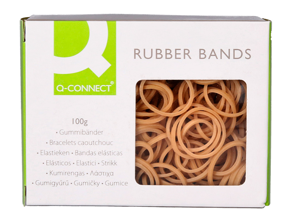 BRACELET CAOUTCHOUC Q-CONNECT N.3 30X2MM BOTE FENTRE 100G